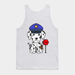 Funny Dalmatian Policeman Tank Top